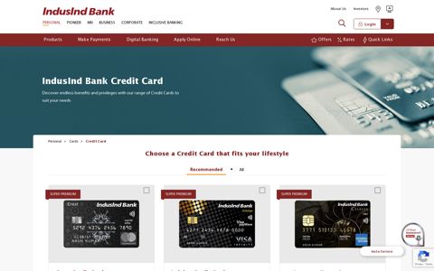Credit Cards - IndusInd Bank