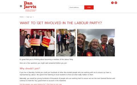 Join the Labour Party - Dan Jarvis MP