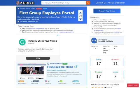 First Group Employee Portal