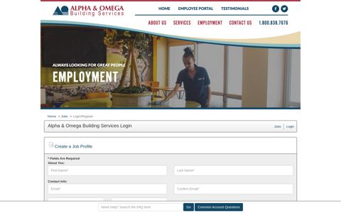 Alpha & Omega Building Services Login