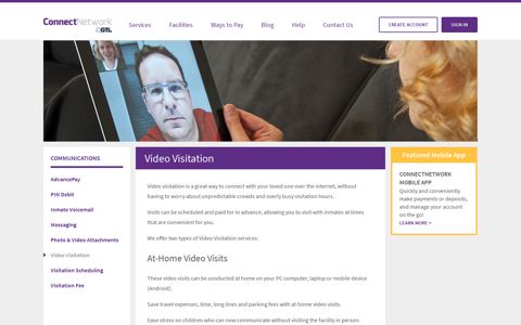 ConnectNetwork Video Visitation | Easy face-to-face ...