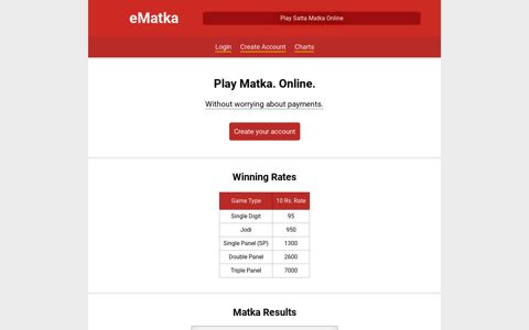 eMatka - Play Online Matka