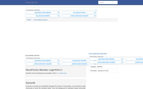 [LOGIN] Komunitikhlas Member FULL Version HD ... - Portal login link