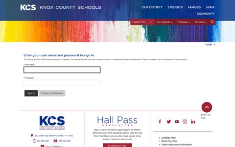 Sign In - Knox County Schools