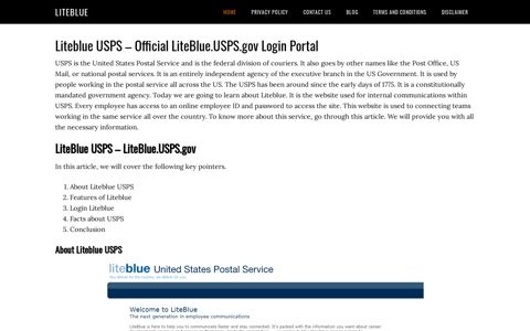 Liteblue USPS【LiteBlue.USPS.gov】 - Official Login Guide