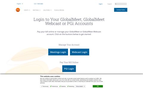 Log In to GlobalMeet, iMeet, or PGi Account | PGi