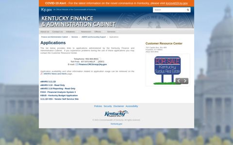 Applications - eMARS and Accounting Support