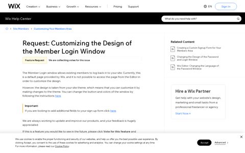 Request: Customizing the Design of the Member Login Window