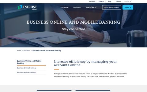 Business Online and Mobile Banking | INTRUST Bank