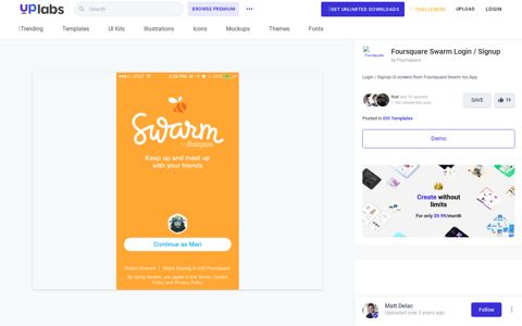 Foursquare Swarm Login / Signup - UpLabs