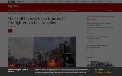 Hash oil factory blast injures 11 firefighters in Los Angeles ...