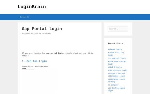 Gap Portal - Gap Inc Login - LoginBrain