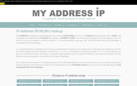 191.96.39.0 IP Address - United States - Cheyenne | Tools ...