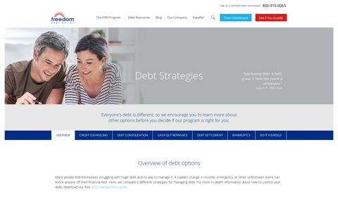 Debt Relief Services | Freedom Debt Relief