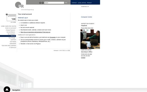 Your email account - Universität Regensburg - Uni Regensburg