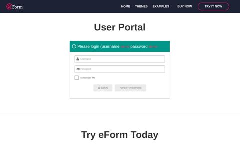 User Portal - eForm