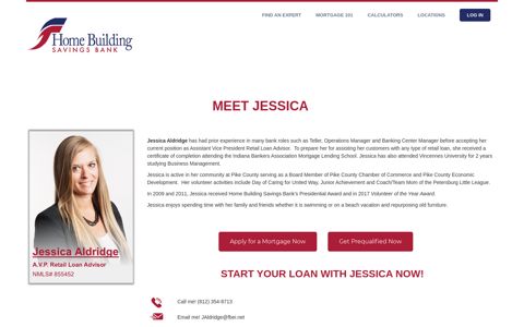 Jessica Aldridge - Home Building Savings Bank Mortgage