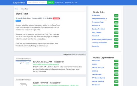 Login Eigox Tutor or Register New Account - LoginPorts