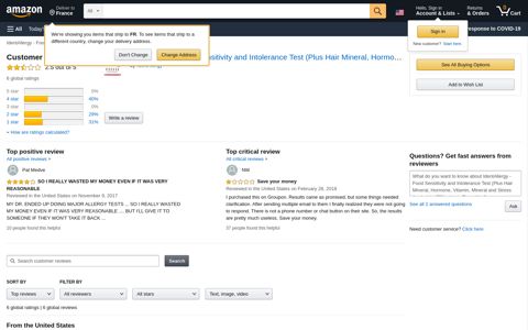 Customer reviews: IdentAllergy - Food ... - Amazon.com
