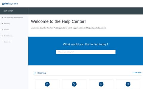 Merchant Portal Help Center