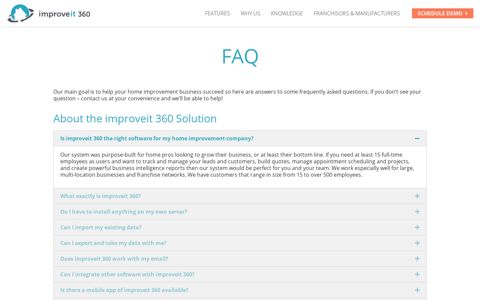FAQ - Improveit 360