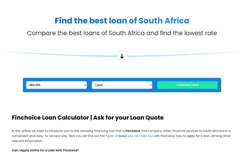 Finchoice Loan Calculator | Ask for your Loan Quote ...