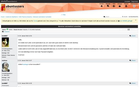 Benutzer automatisch anmelden › KDE Plasma (Kubuntu ...