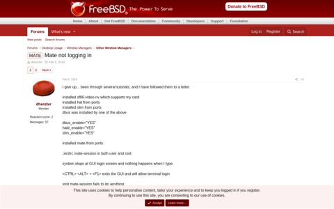 MATE - Mate not logging in | The FreeBSD Forums