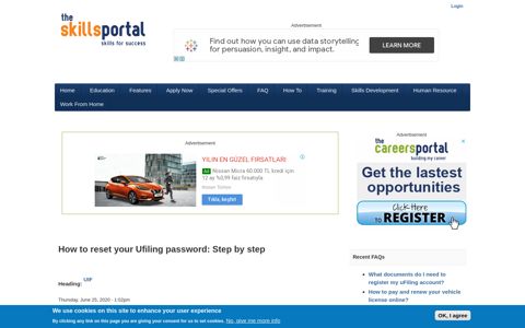 How to reset your Ufiling password: Step by step | Skills Portal