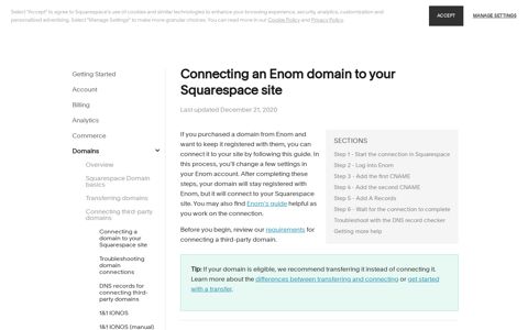Connecting an Enom domain to your Squarespace site ...