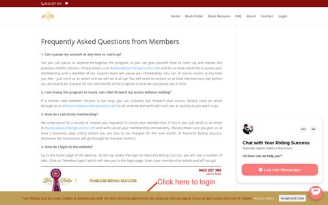 Frequently Asked Questions from Members - FearLESS ...