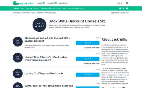 Jack Wills Discount Codes & Voucher Codes | 20% Off In ...
