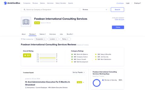 Foxdean International Consulting Services Review by 1 ...
