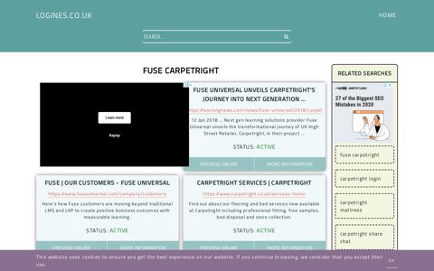 fuse carpetright - General Information about Login