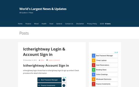 Ictherightway Login, Account Sign in & Phone Number