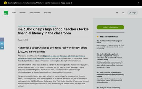 Real-world ready: H&R Block Budget Challenge | H&R Block ...