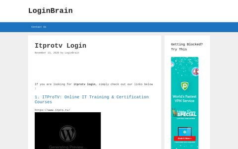 itprotv login - LoginBrain