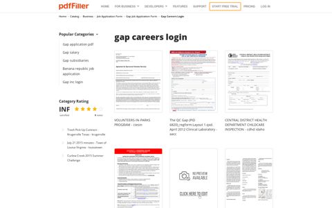 17 Printable gap careers login Forms and Templates - Fillable ...