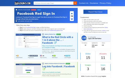 Facebook Red Sign In - Logins-DB