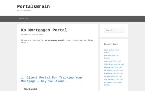 Ks Mortgages - Key Solutions ... - PortalsBrain - Portal Database