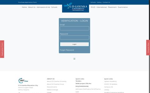 Verification - Login | GD Goenka University, Gurugram