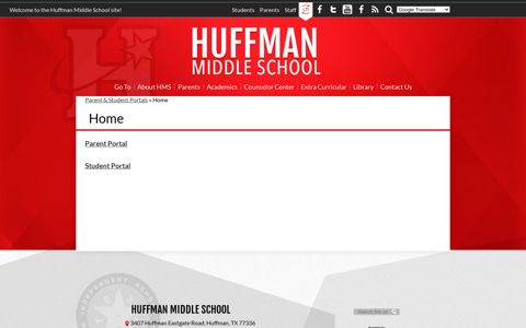 Home – Parent & Student Portals – Huffman Middle School