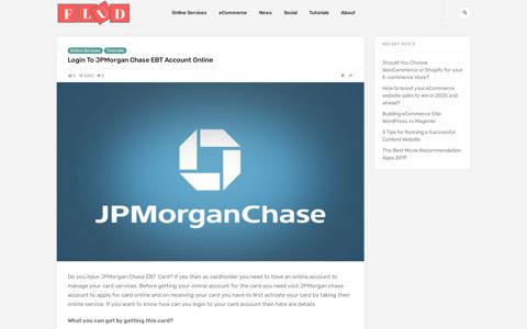 Login To JPMorgan Chase EBT Account Online - The Flud