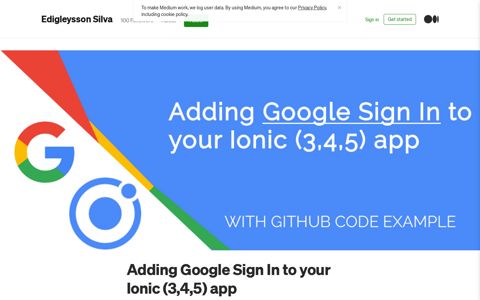 Adding Google Sign In to your Ionic (3,4,5) app | by ... - Medium