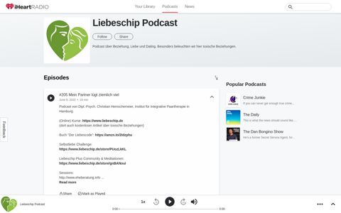 Listen Free to Liebeschip Podcast on iHeartRadio Podcasts ...