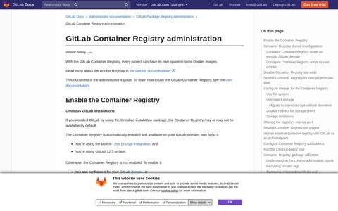 GitLab Container Registry administration | GitLab - GitLab Docs