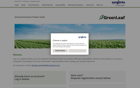 Log In or Register | GreenLeaf Genetics Product Guides