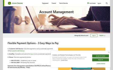 Account Management | Financing | John Deere US