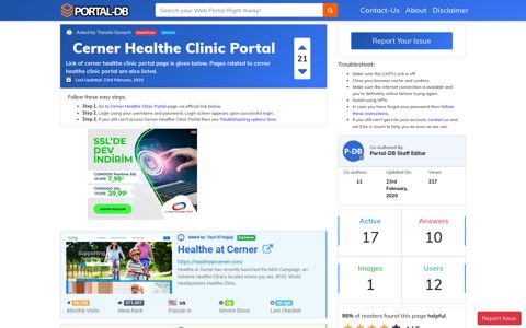 Cerner Healthe Clinic Portal