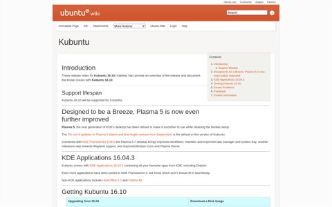 YakketyYak/ReleaseNotes/Kubuntu - Ubuntu Wiki